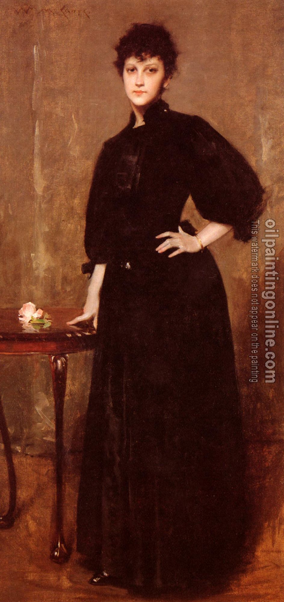 Chase, William Merritt - Portrait Of Mrs C